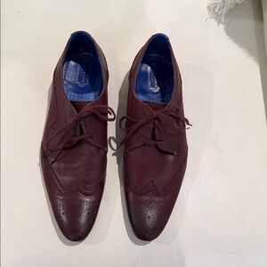 Ted Baker London Burgundy Leather Wingtip Oxfords – Size 10